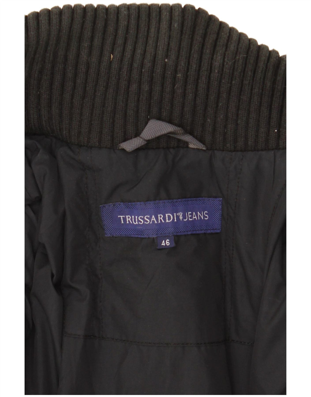 TRUSSARDI JEANS Ανδρικό μπουφάν με επένδυση IT 46 Small μαύρο