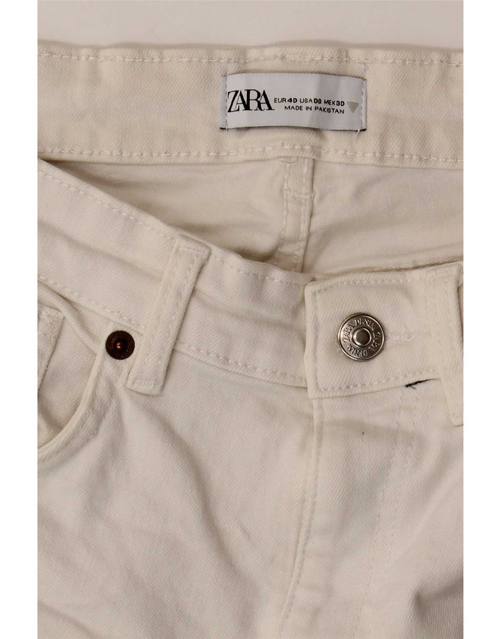Zara Γυναικείο Cropped Jeans EU 40 Medium W30 L23 White