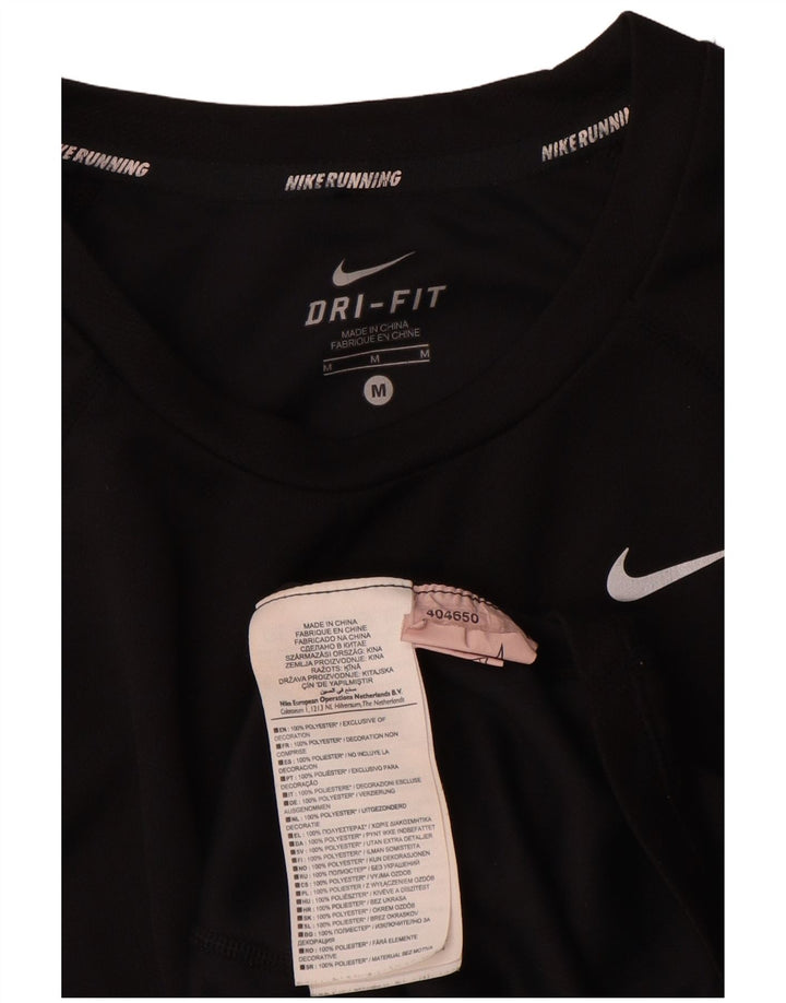 Ανδρικό T-Shirt Nike Dri Fit Top από μεσαίο μαύρο πολυεστέρα