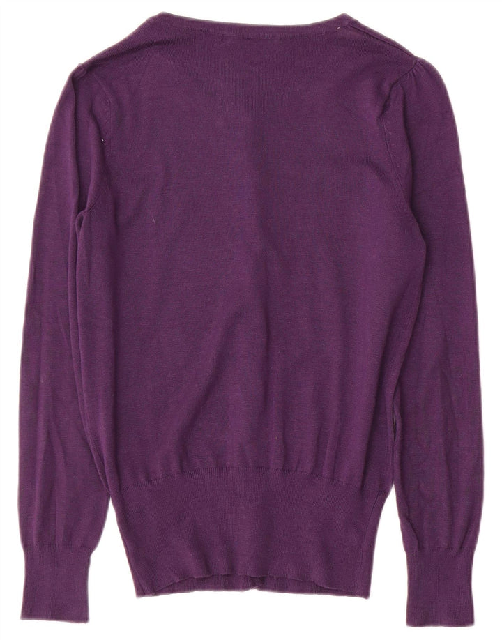 Marks & Spencer Γυναικεία ζακέτα πουλόβερ UK 8 Small Purple Viscose