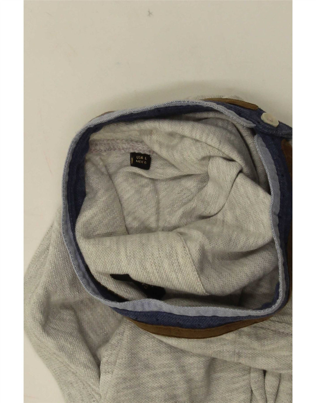 Ανδρικό πουκάμισο πόλο Massimo Dutti, μεγάλο γκρι ριγέ