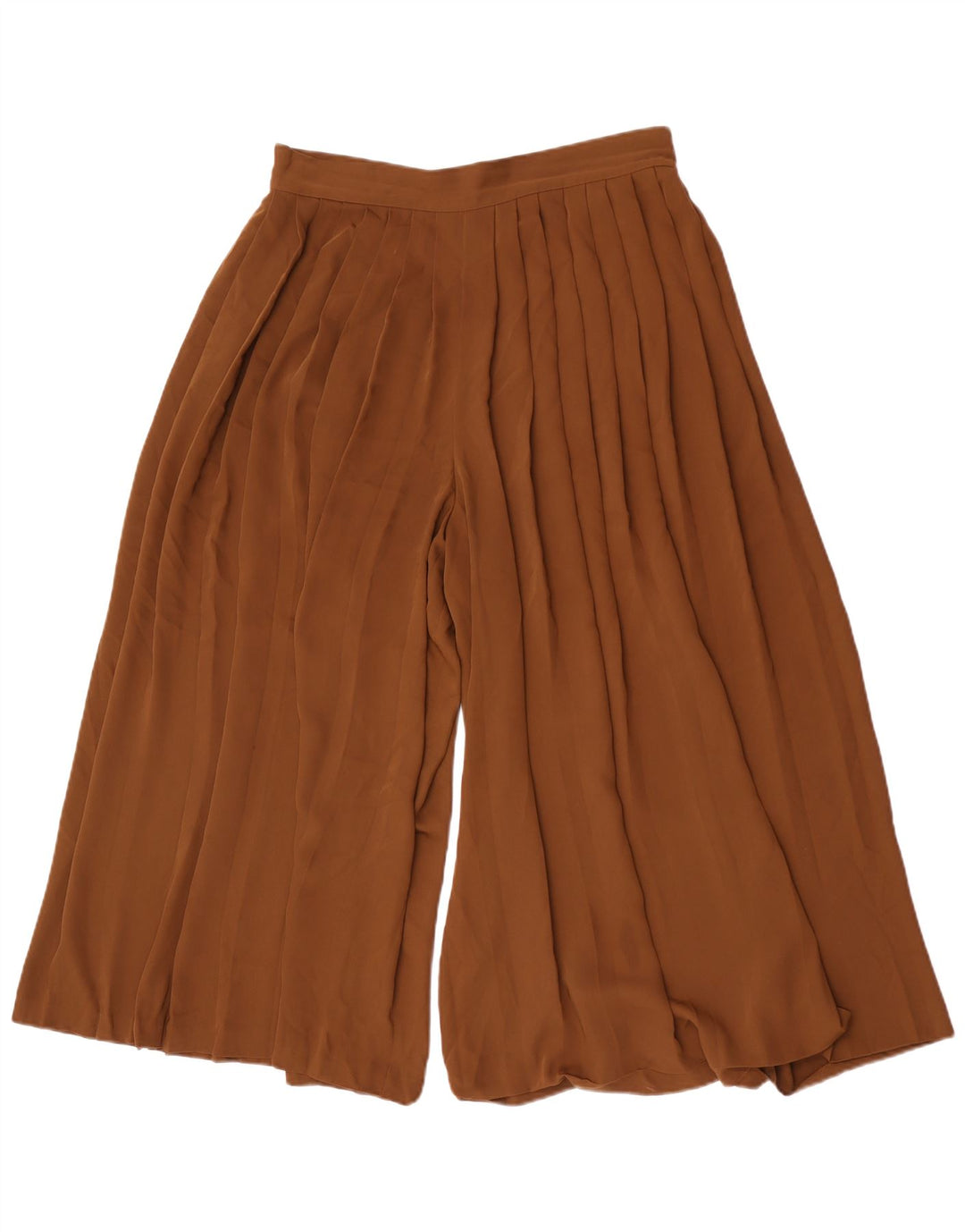 Massimo Dutti Γυναικεία Cullotes Παντελόνι Capri Μεγάλο W32 L22 Καφέ Πολυεστέρας