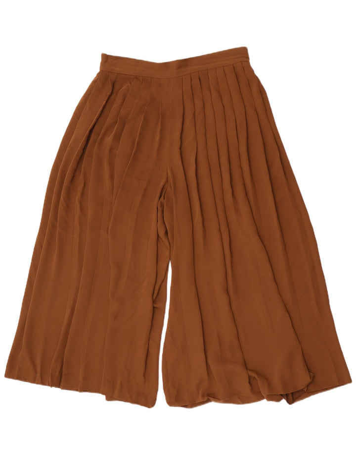 Massimo Dutti Γυναικεία Cullotes Παντελόνι Capri Μεγάλο W32 L22 Καφέ Πολυεστέρας