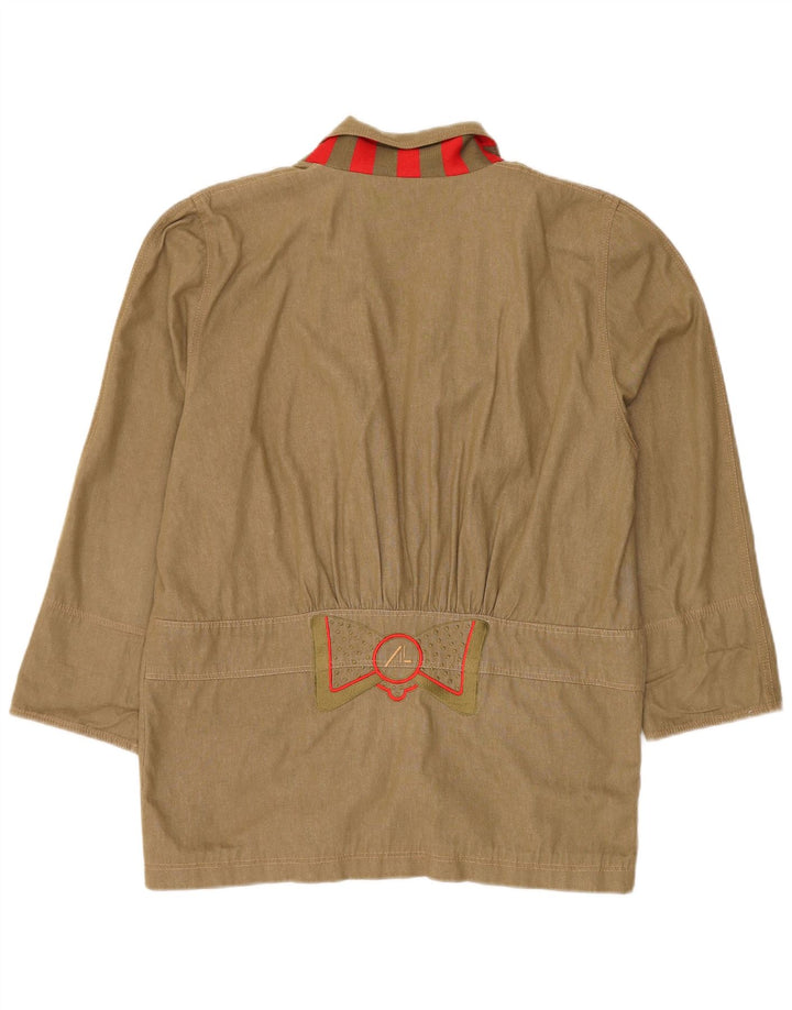 Vintage Γυναικείο Longline με 3 κουμπιά σακάκι μπλέιζερ IT 42 Μεσαίο πράσινο βαμβακερό