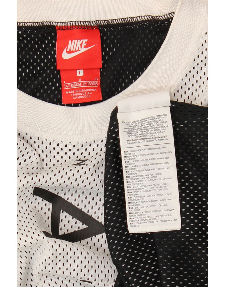 Γραφικό γιλέκο NIKE Boys Top 12-13 ετών μεγάλο λευκό πολυεστέρα