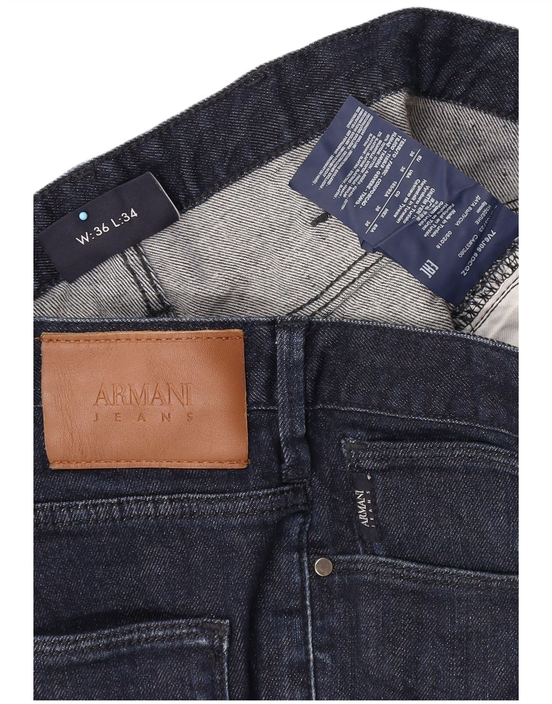Armani Ανδρικό Slim Jeans W36 L34 Navy Blue Cotton
