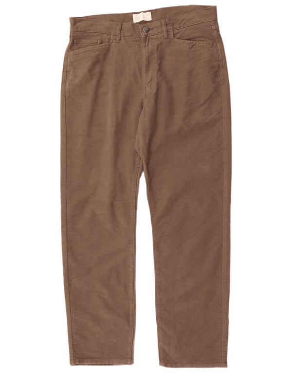 Ανδρικό ίσιο casual παντελόνι Marks & Spencer W34 L31 Γκρι βαμβακερό