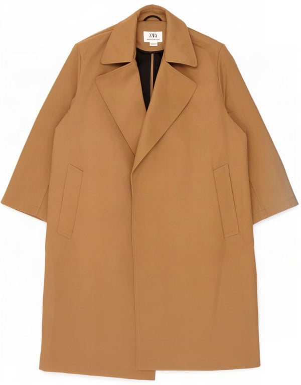 Zara Ανδρικό Πανωφόρι UK 38 Medium Beige Polyester