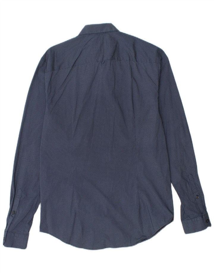 Ανδρικό πουκάμισο SUPERDRY Slim Fit Μικρό Βαμβακερό με μπλε ναυτικό στίγμα