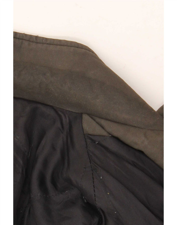 Vintage Ανδρικό Loose Fit Bomber Jacket IT 48 Medium Grey Colorblock Viscose