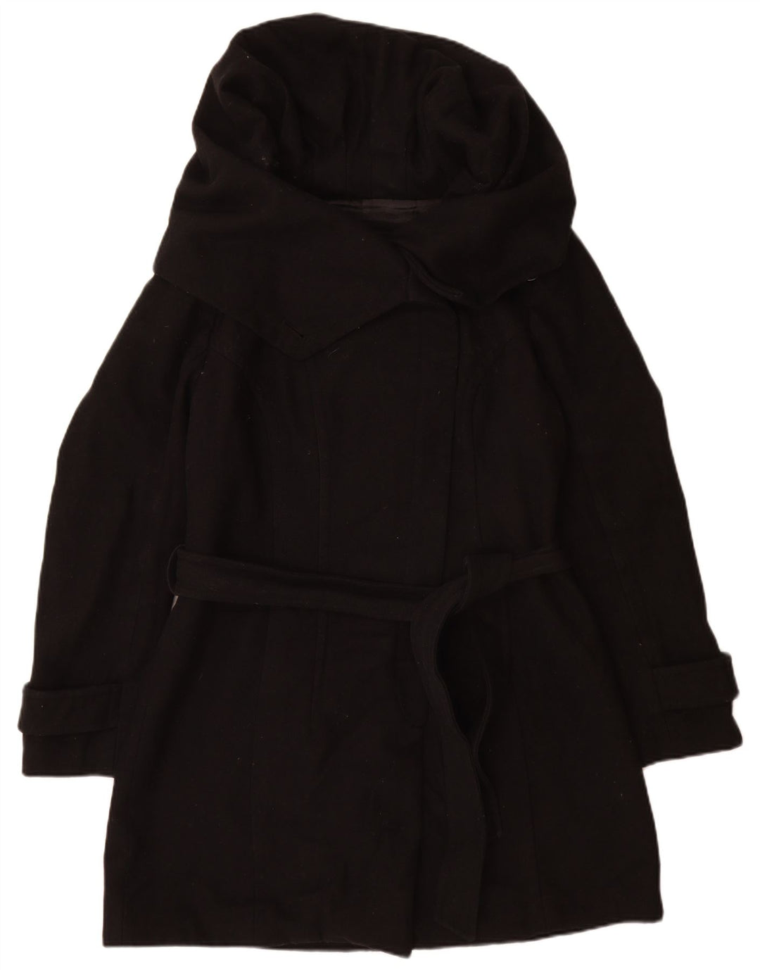 Zara Γυναικείο Πανωφόρι UK 20 2XL Μαύρο Μάλλινο