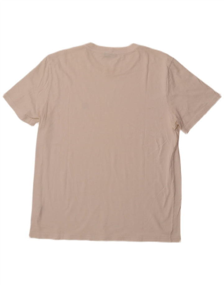 BENETTON Ανδρικό T-Shirt Top μεγάλο λευκό βαμβακερό