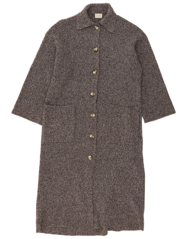 Benetton Γυναικείο Longline Oversized Ζακέτα πουλόβερ UK 10 Small Grey