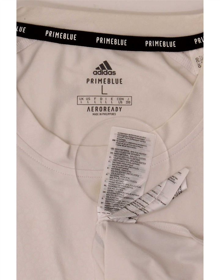 Adidas Ανδρικό T-Shirt Aeroready Top Large White Polyester
