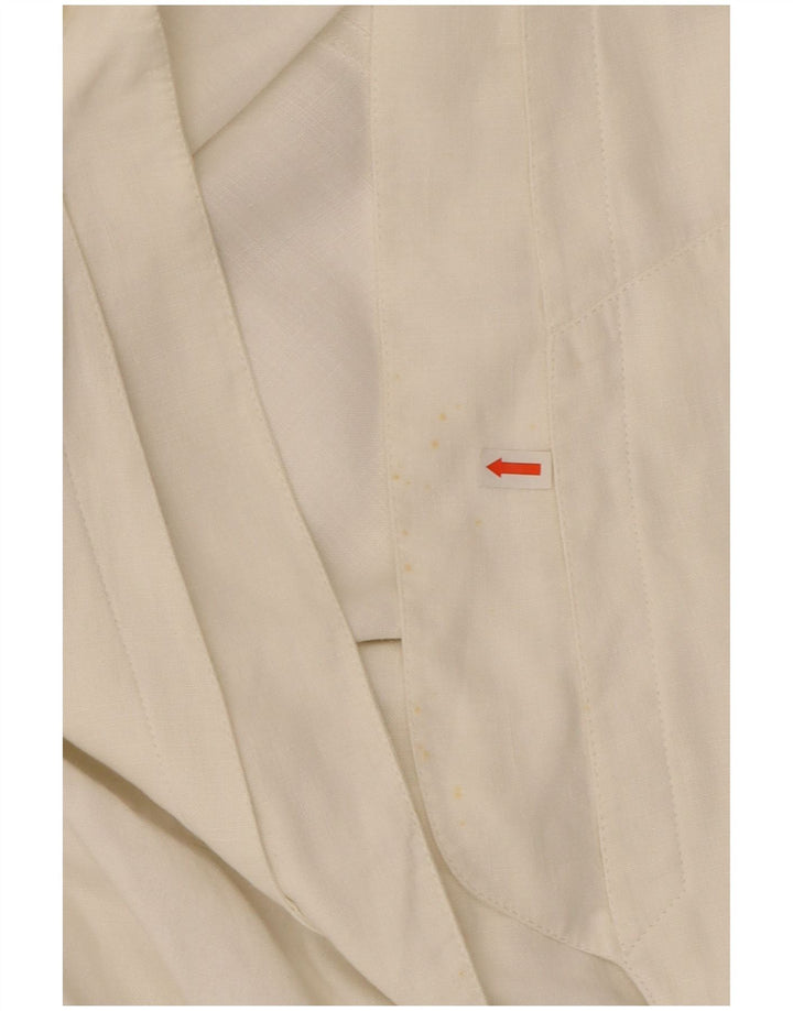 Claude Montana Γυναικείο Crop Blazer Jacket UK 12 Medium White Lenn