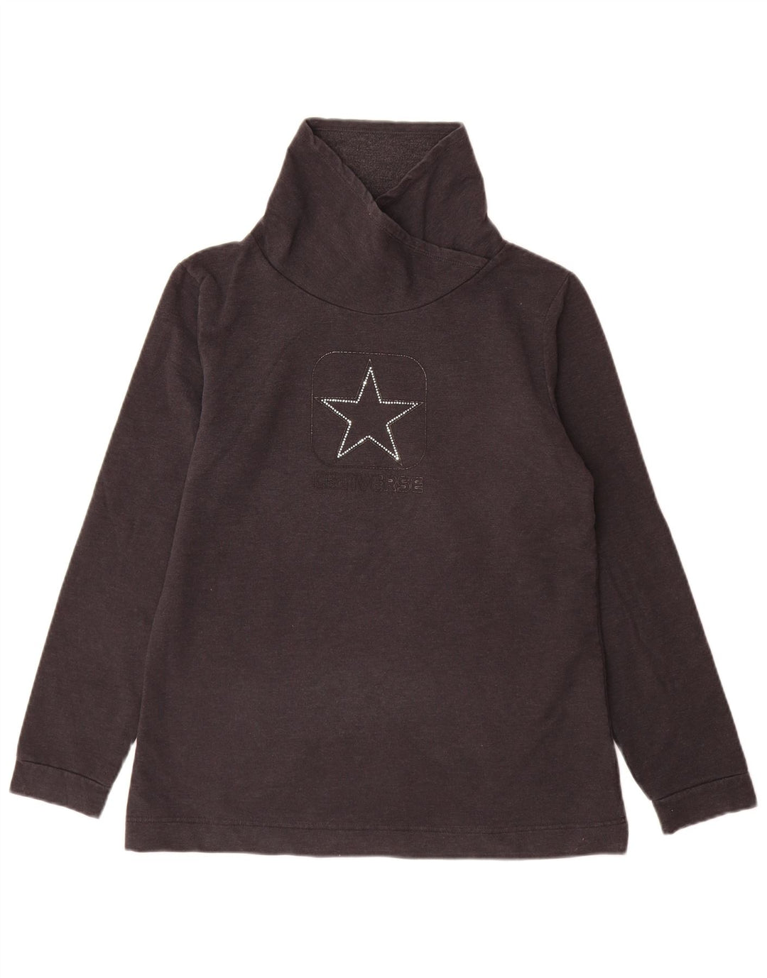 Γυναικείο Φούτερ Converse Graphic Jumper UK 14 Large Grey Cotton