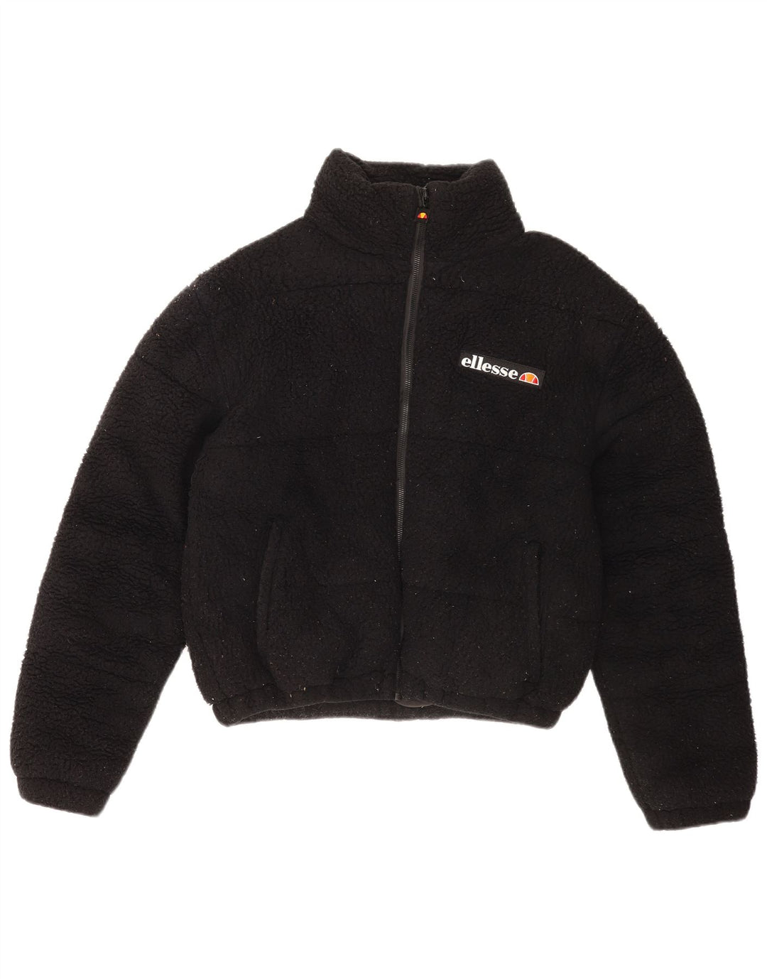 Ellesse Γυναικείο Oversized Fleece Jacket UK 8 Small Black Polyester
