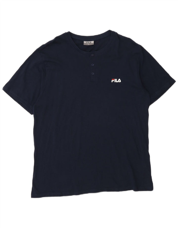 Ανδρικό T-Shirt Fila Top XL Navy Blue Cotton