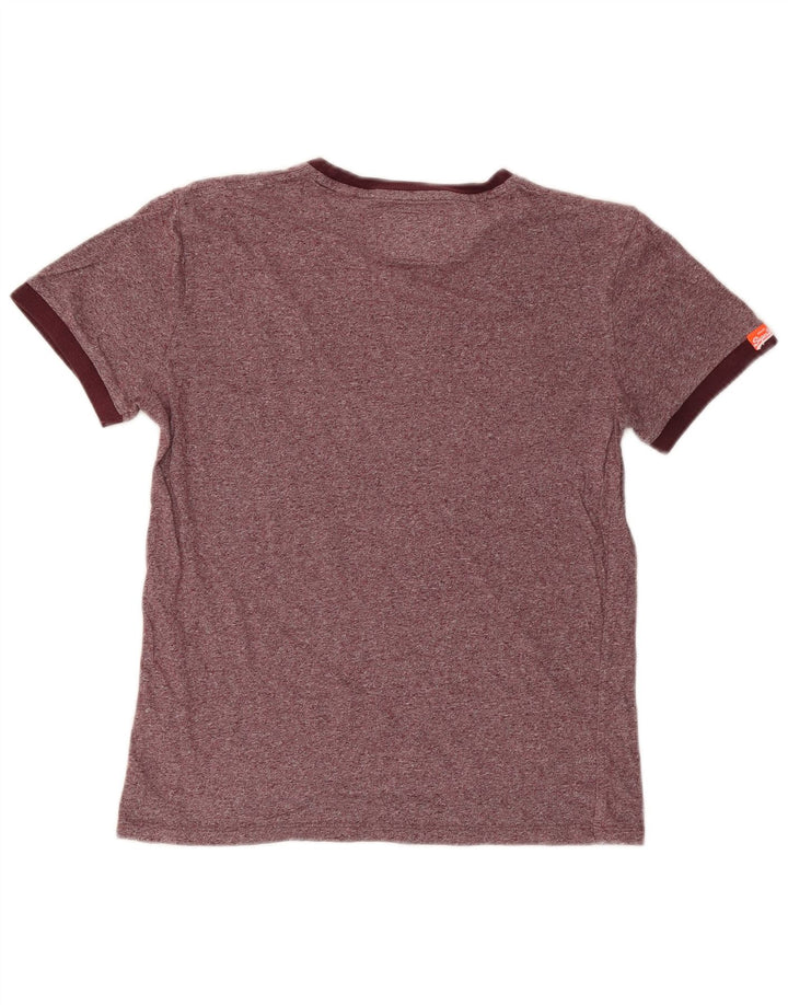 Ανδρικό T-Shirt SUPERDRY Μπλουζάκι από βαμβακερό μικρό καφέ χρώμα