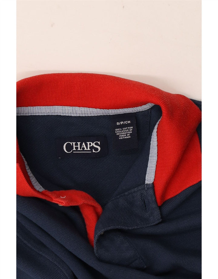 Ανδρικό μπλουζάκι ράγκμπι πόλο CHAPS Μικρό μπλε ναυτικό βαμβακερό