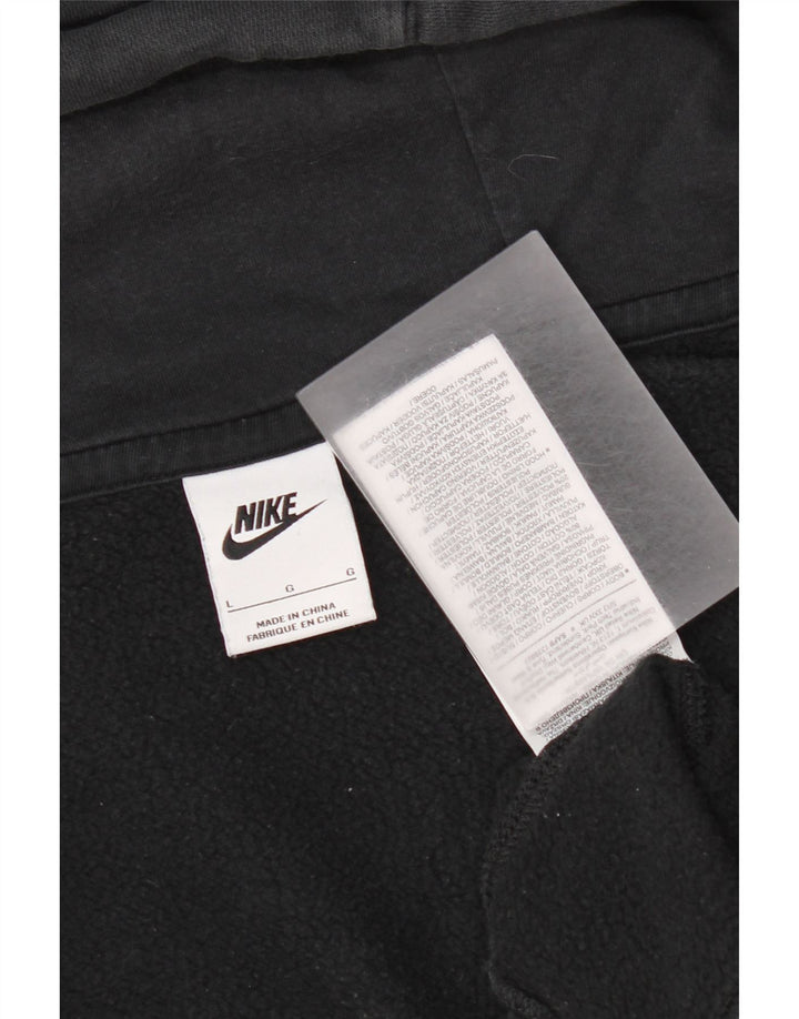 Ανδρικό πουλόβερ Nike με φερμουάρ, μαύρο βαμβακερό
