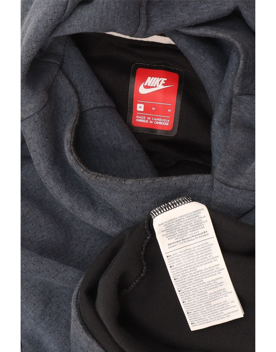 Ανδρικά κουκούλα Nike, μεσαίο μπλε βαμβακερό