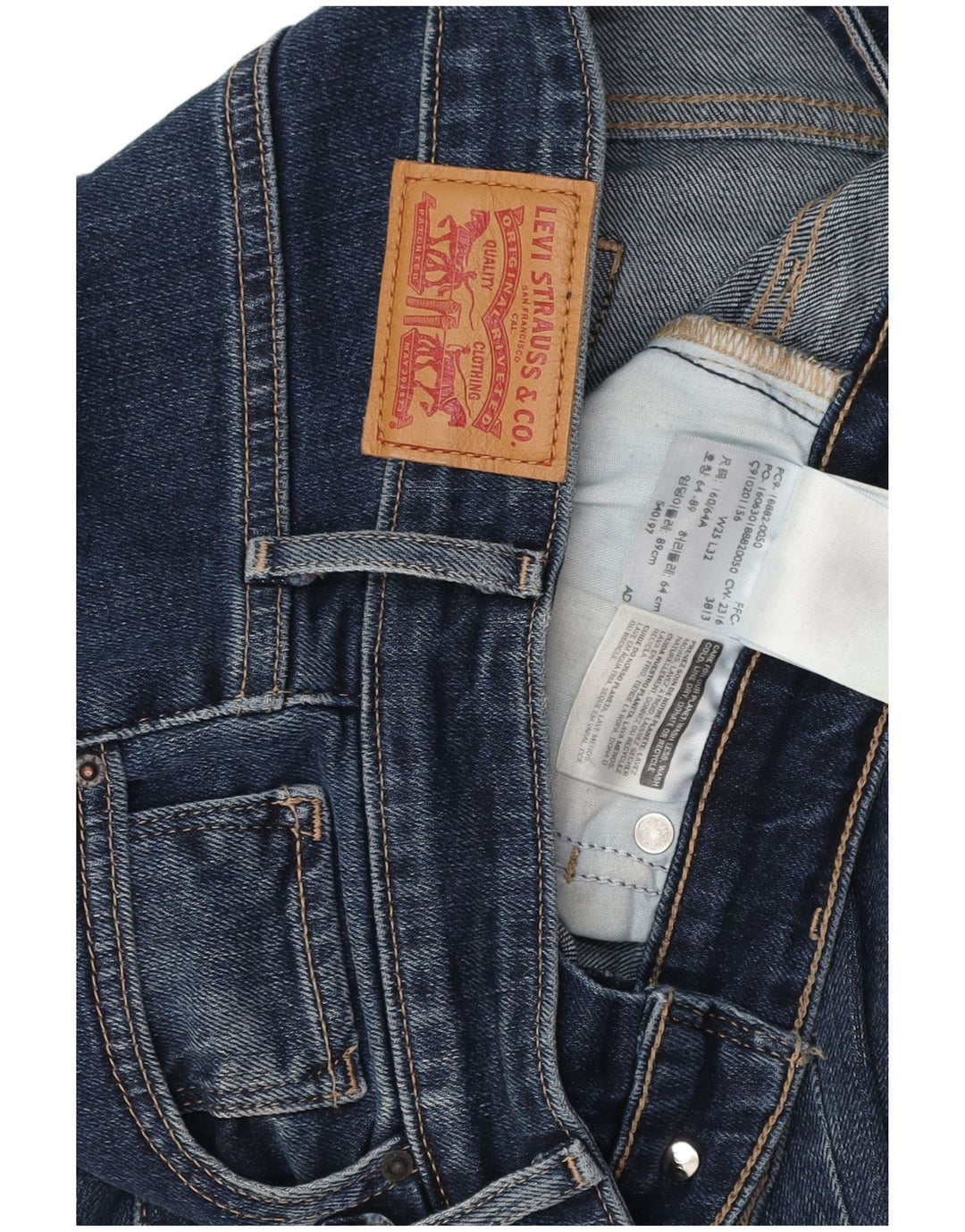 LEVI'S Γυναικείο 721 Ψηλό Skinny Jeans W25 L29 Μπλε βαμβακερό