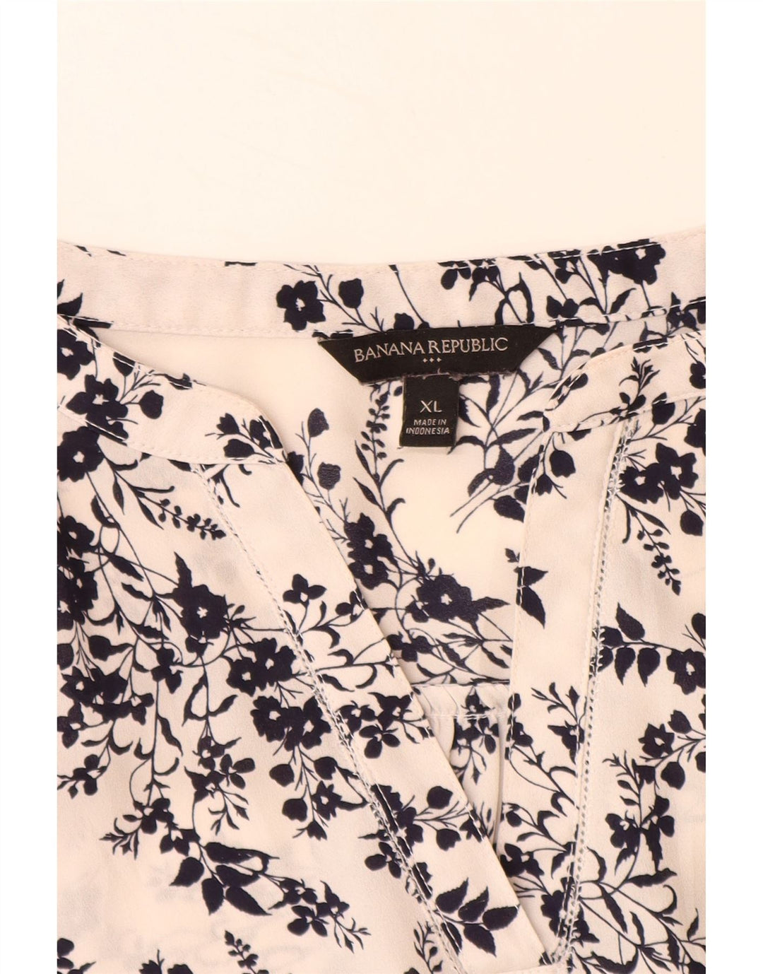 BANANA REPUBLIC Γυναικεία μπλούζα τοπ UK 18 XL Off White Floral