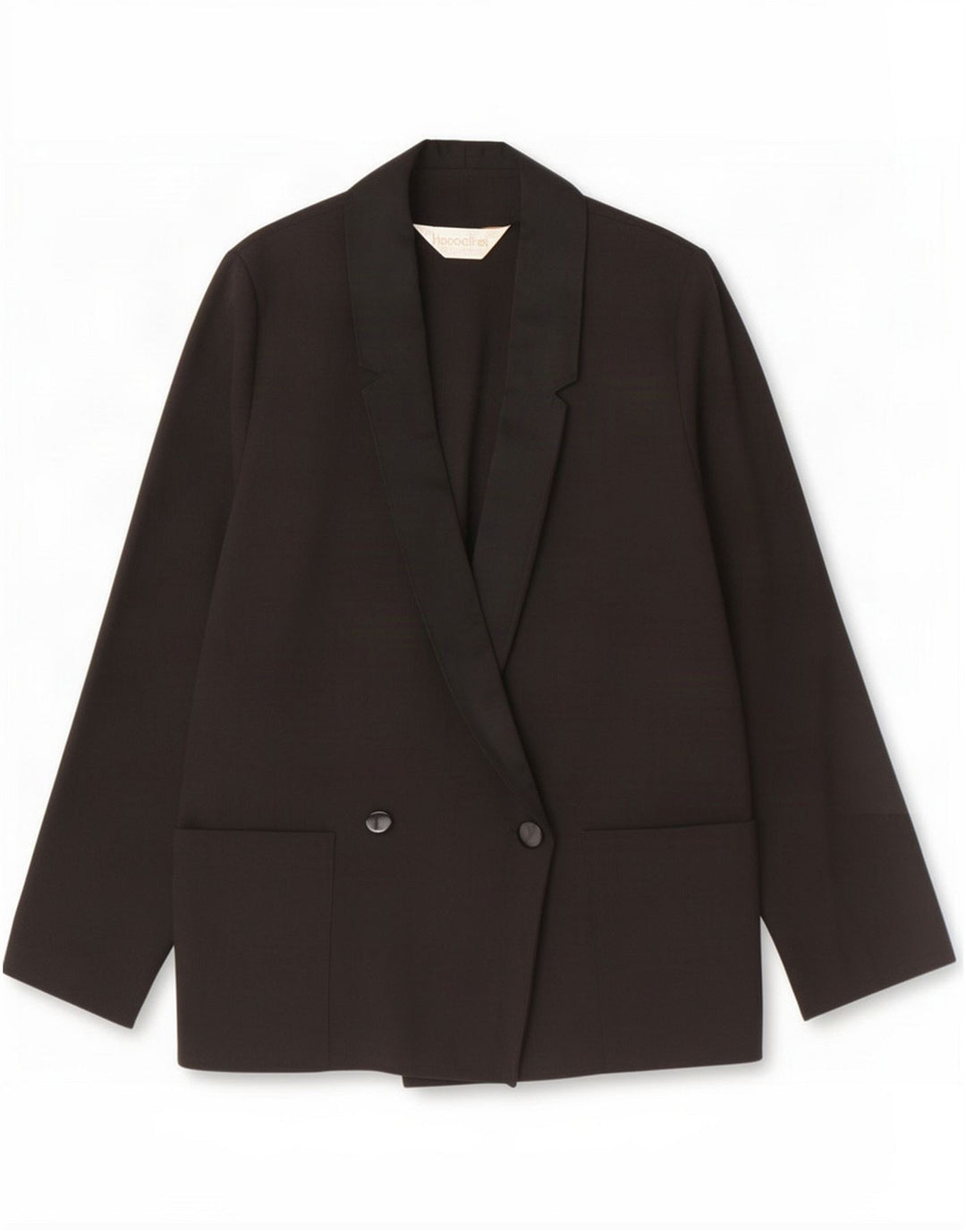 Vintage γυναικείο διπλό μπουφάν μπλέιζερ EU 36 Small Black Polyester