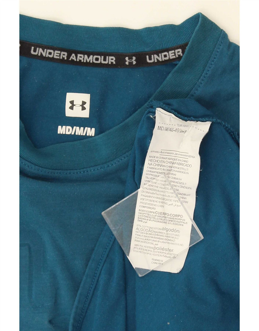 Ανδρικό γραφικό μπλουζάκι Under Armour Top από μεσαίο μπλε βαμβακερό