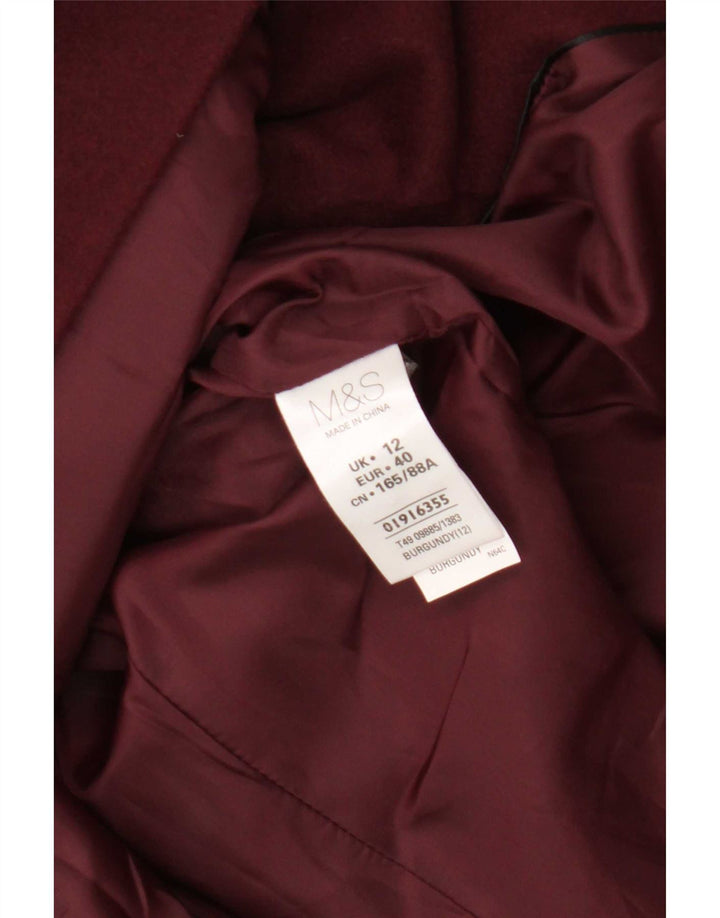 Marks & Spencer Γυναικείο Πανωφόρι UK 12 Medium Burgundy Polyester