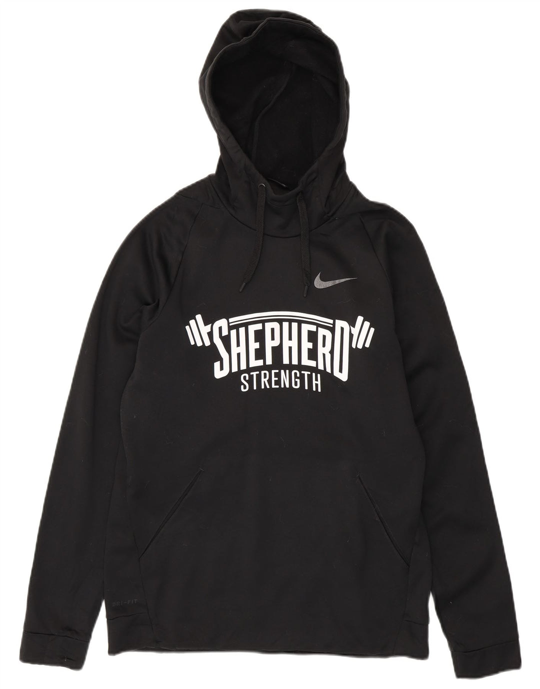 Nike Mens Dri Fit Graphic Hoodie Jumper Μεσαίο μαύρο πολυεστέρα