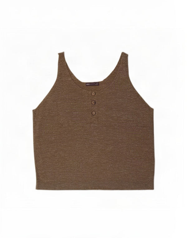 Marks & Spencer Γυναικείο Γιλέκο UK 18 XL Χακί Ακρυλικό