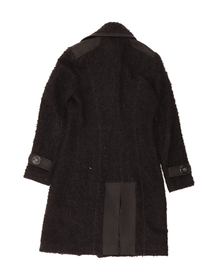 GUESS BY MARCIANO Womens Double Breasted Coat IT 44 Medium Black Cotton Vintage Guess By Marciano and Second-Hand Guess By Marciano from Messina Hembry 