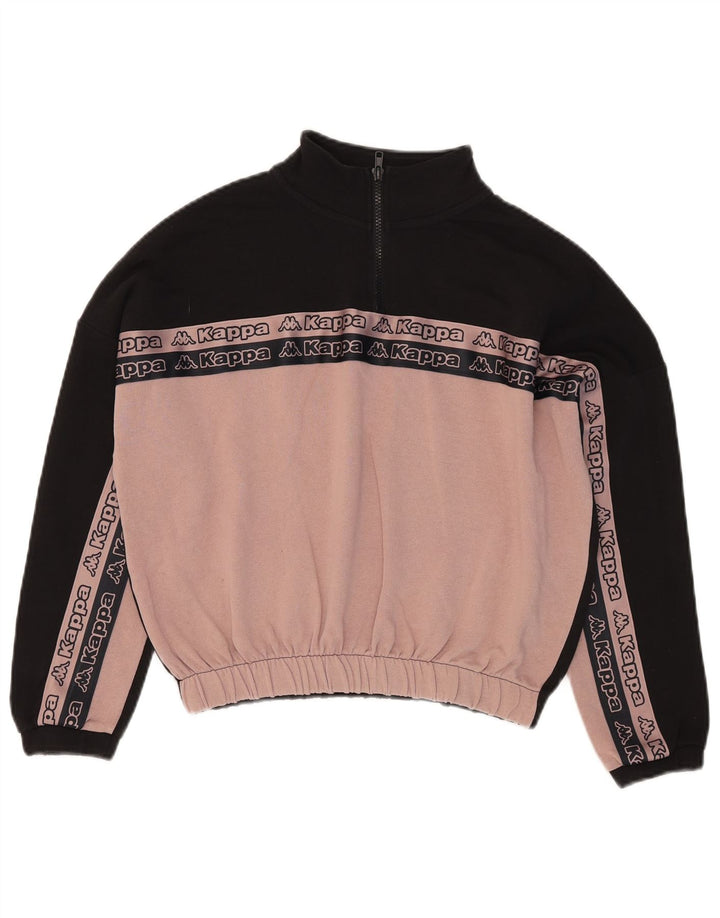 Kappa Γυναικείο Γραφικό Φούτερ Jumper UK 10 Small Black