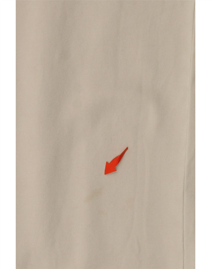 Γυναικεία αθλητική φόρμα TRUSSARDI Παντελόνι UK 14 Βαμβακερό μεσαίο σε ανοιχτό λευκό