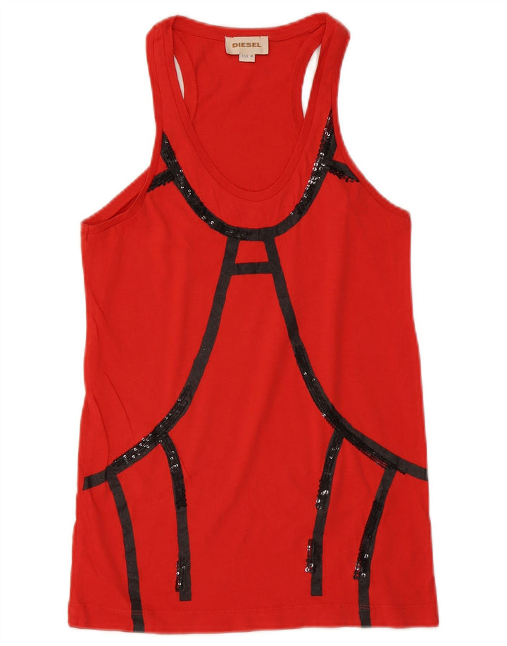 Γυναικείο γιλέκο Diesel Top UK 12 Medium Red Colourblock