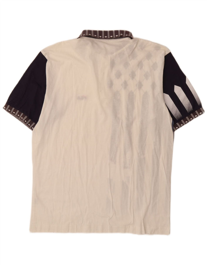 Ανδρικό γραφικό πόλο μπλουζάκι FILA IT 52 μεγάλο λευκό βαμβακερό