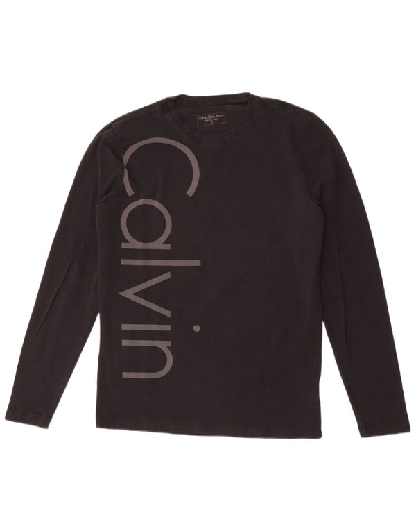 Calvin Klein Jeans Ανδρικό γραφικό τοπ Μακρυμάνικο μικρό μαύρο