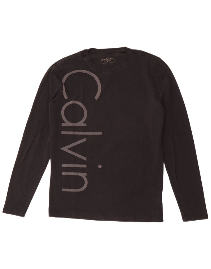 Calvin Klein Jeans Ανδρικό γραφικό τοπ Μακρυμάνικο μικρό μαύρο