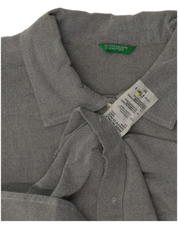 Γυναικείο κοντομάνικο μπλουζάκι Benetton UK 14 Μεσαίο γκρι βαμβακερό