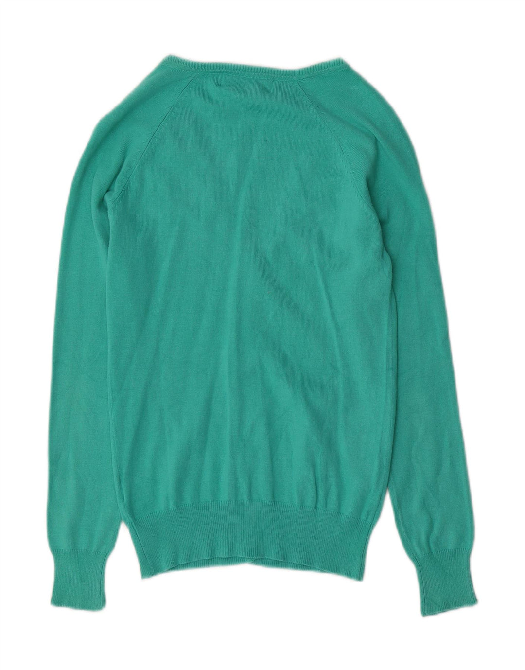 Zara Γυναικεία Ζακέτα πουλόβερ UK 10 Small Turquoise Cotton