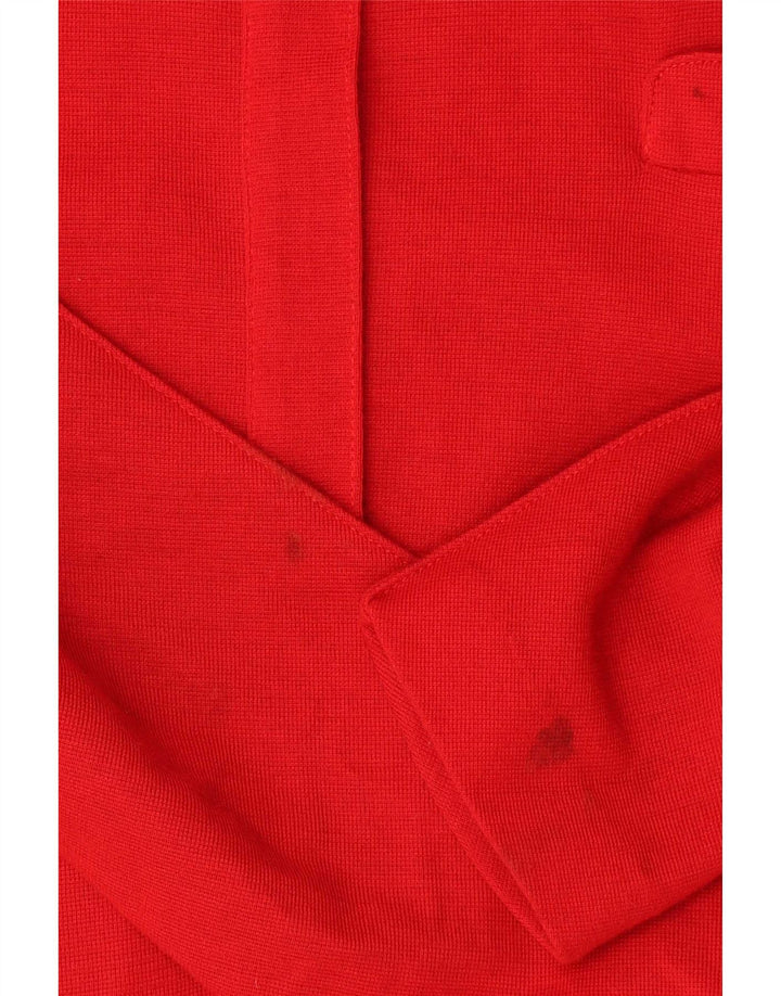 Vintage γυναικείο μακρυμάνικο φόρεμα UK 14 Medium Red