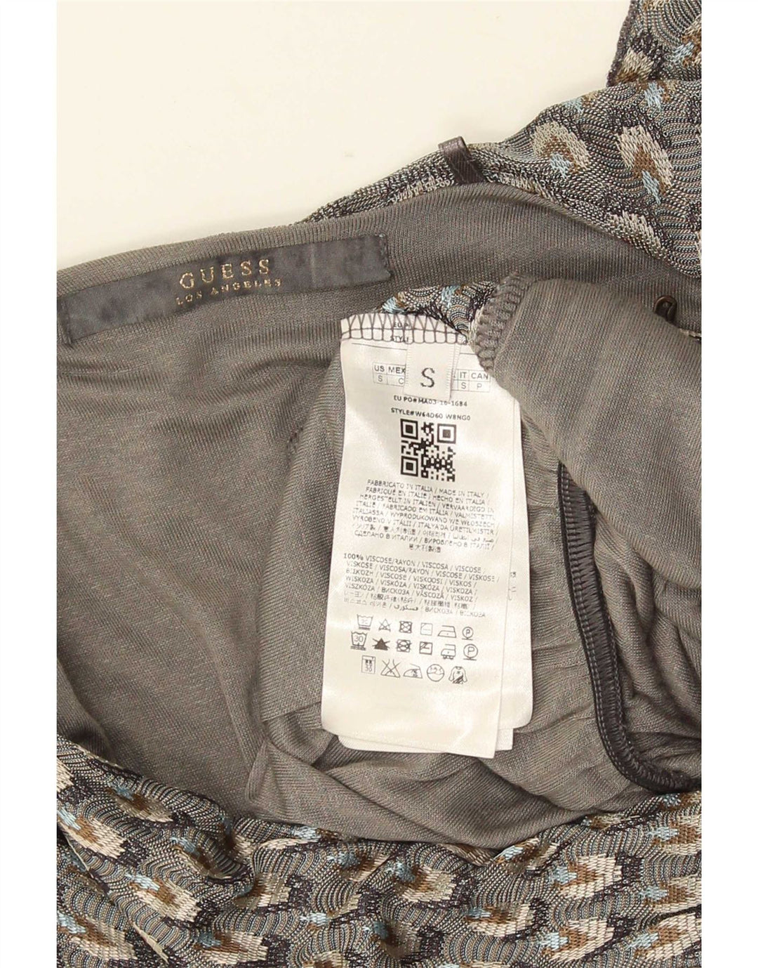 Γυναικεία φόρμα Guess UK 10 Μικρή Γκρι Γεωμετρική Βισκόζη