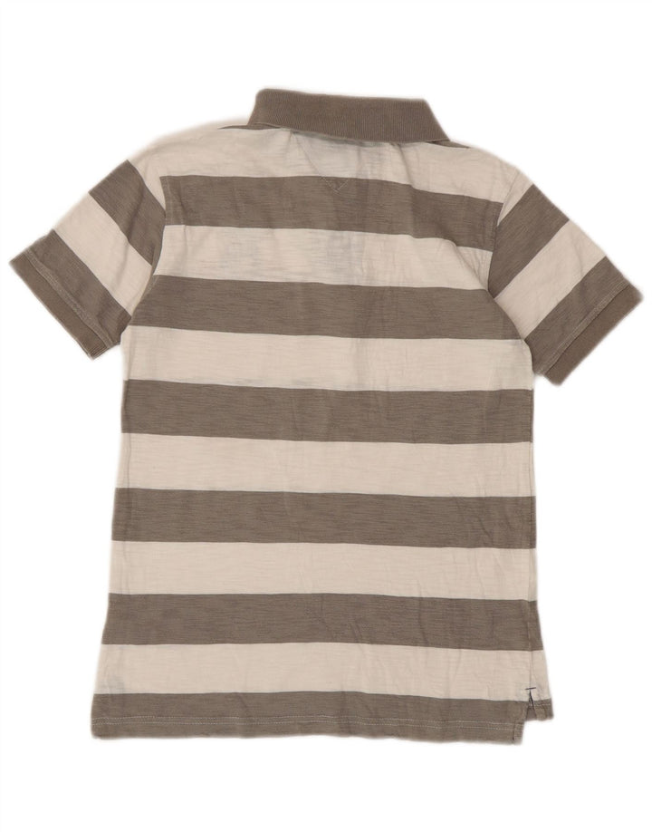 Tommy Hilfiger μπλουζάκι ράγκμπι πόλο αγοριών 12-13 ετών, μέτριο γκρι ριγέ