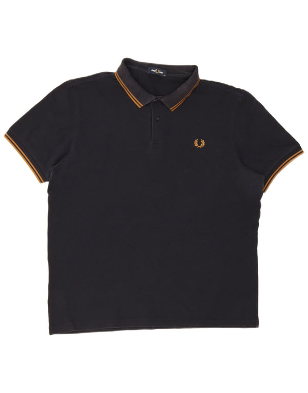 Fred Perry Ανδρικό πουκάμισο Polo XL Navy Blue Cotton