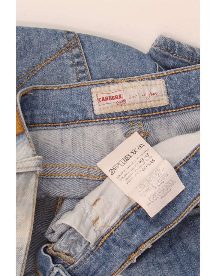 CARRERA Boys Distressed τζιν σορτς 13-14 ετών W30 Μπλε βαμβακερό