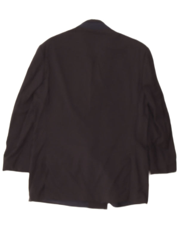 CERRUTI 1881 Mens Double Breasted Blazer Jacket UK 40 Large Black Wool