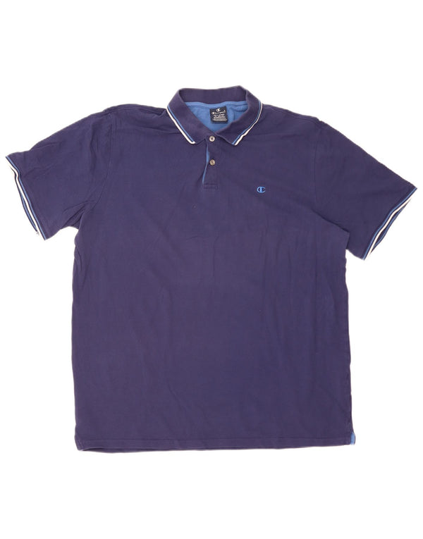 Ανδρικό μπλουζάκι πόλο CHAMPION 4XL Navy Blue Cotton