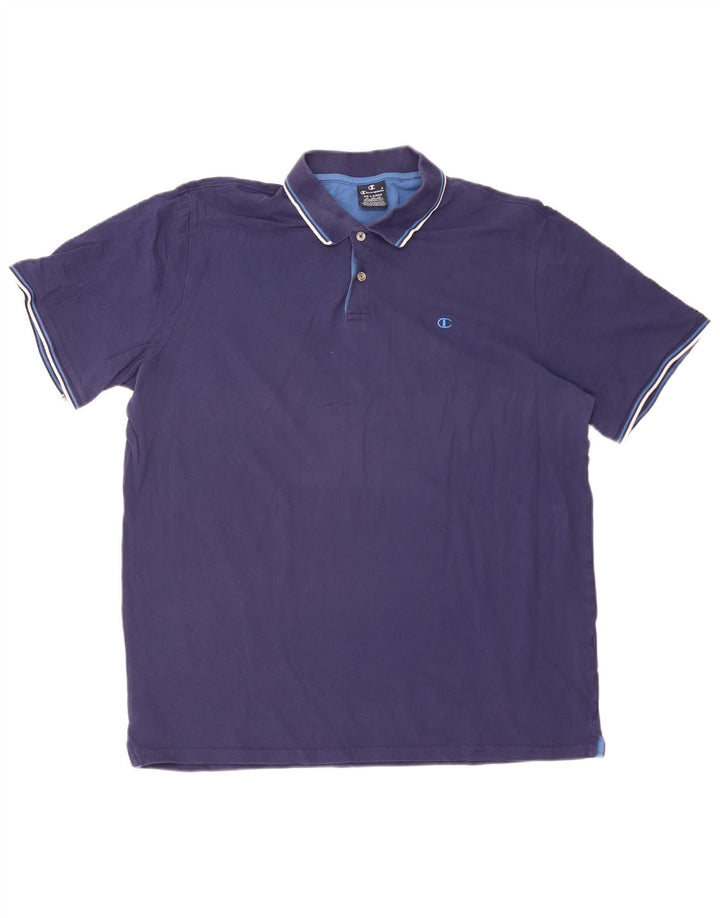 Ανδρικό μπλουζάκι πόλο CHAMPION 4XL Navy Blue Cotton